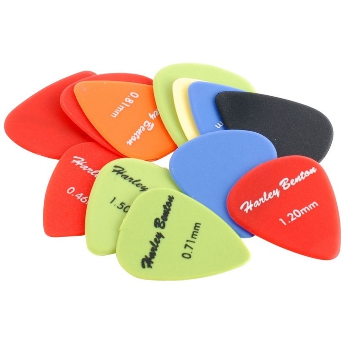 Set de pene pentru chitara, multicolor, finisaj mat, 12 buc.