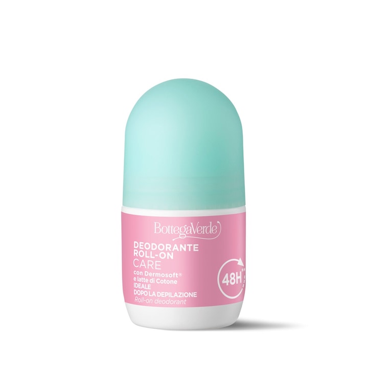 Deodorant Roll-On cu Lapte de Bumbac, pentru Piele Delicata si Sensibila, Bottega Verde, Protectie Eficienta si Hidratare Intensiva, Ofera Confort si Calm Pe Tot Parcursul Zilei, Ideal pentru Ingrijirea Zilnica a Pielii Sensibile, 50 ml