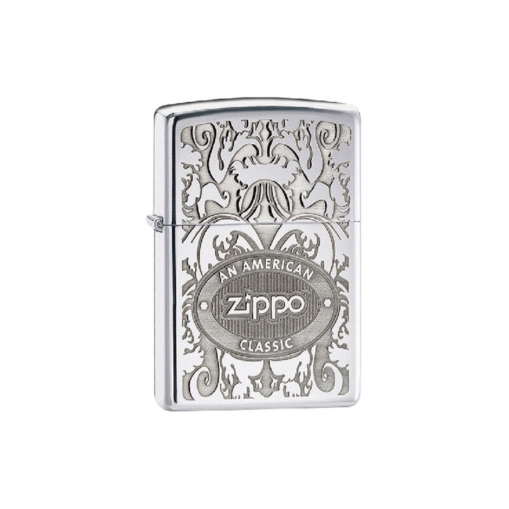 Bricheta Zippo 24751 Crown Stamp High Polish Chrome