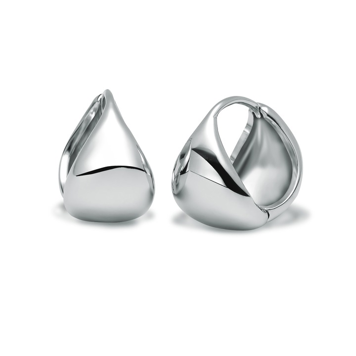 Обеци тип hoop HUGE TOMATO, Мед, Сребрист, 16 мм