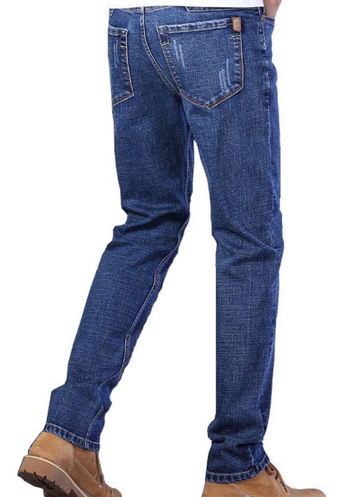 Мъжки дънки S SYMEFER, slim fit, стреч, сини, US, Син