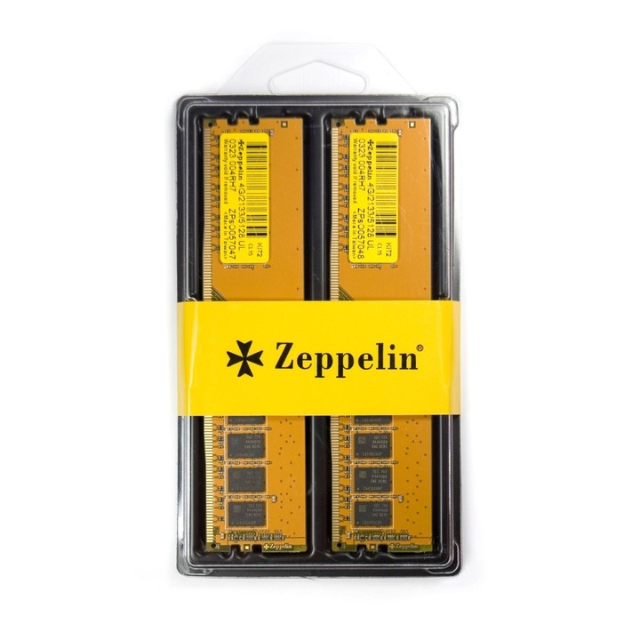Memória ddr zeppelin ddr4 8gb frekvencia 2133 mhz (készlet 2x 4gb) kétcsatornás készlet (kiskereskedelem)