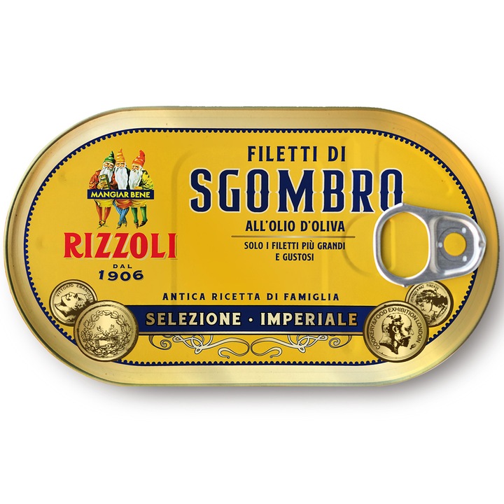 File de macrou in ulei de masline,Rizzoli, 160 g