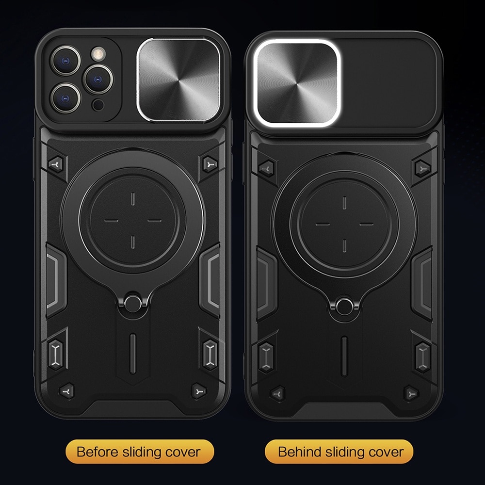 Husa pentru iPhone 12 Pro Max cu protectie camera, Accesorio CamGuard Pro, Negru