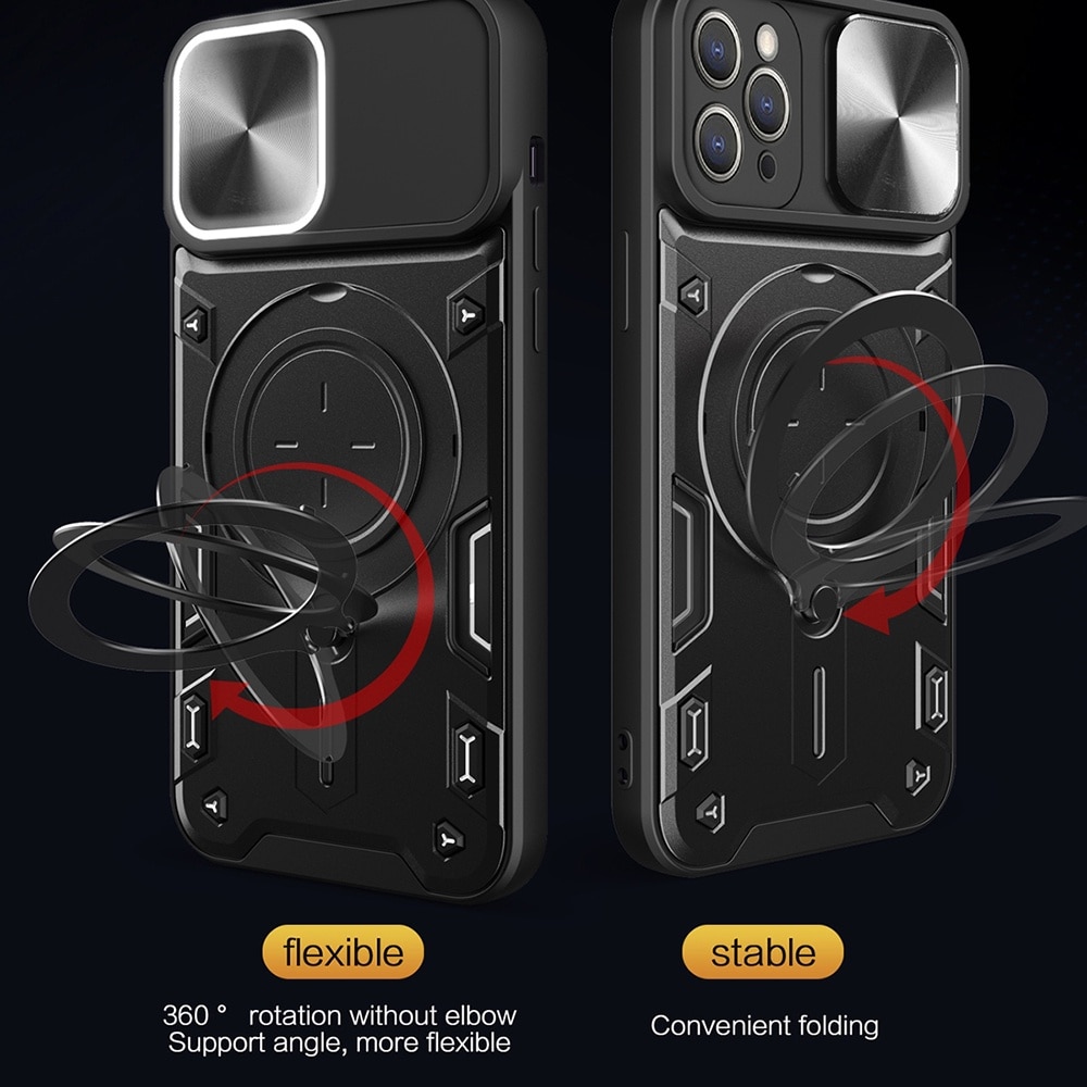 Husa pentru iPhone 12 Pro Max cu protectie camera, Accesorio CamGuard Pro, Negru