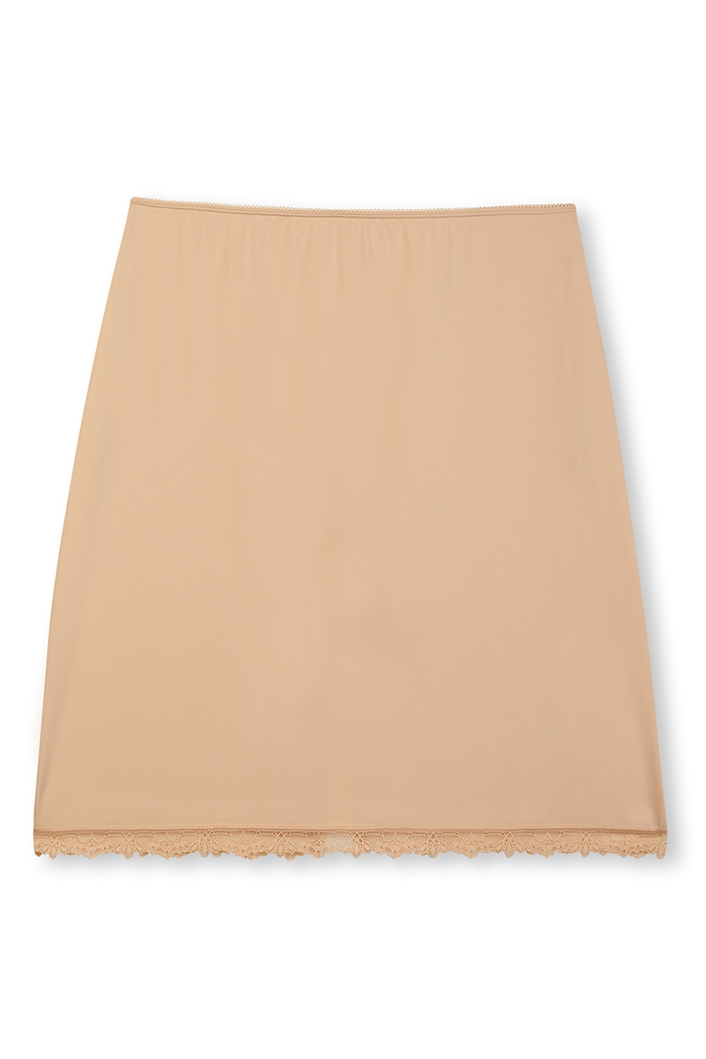 DAGI, Jupa cu insertii din dantela, Bej, XL