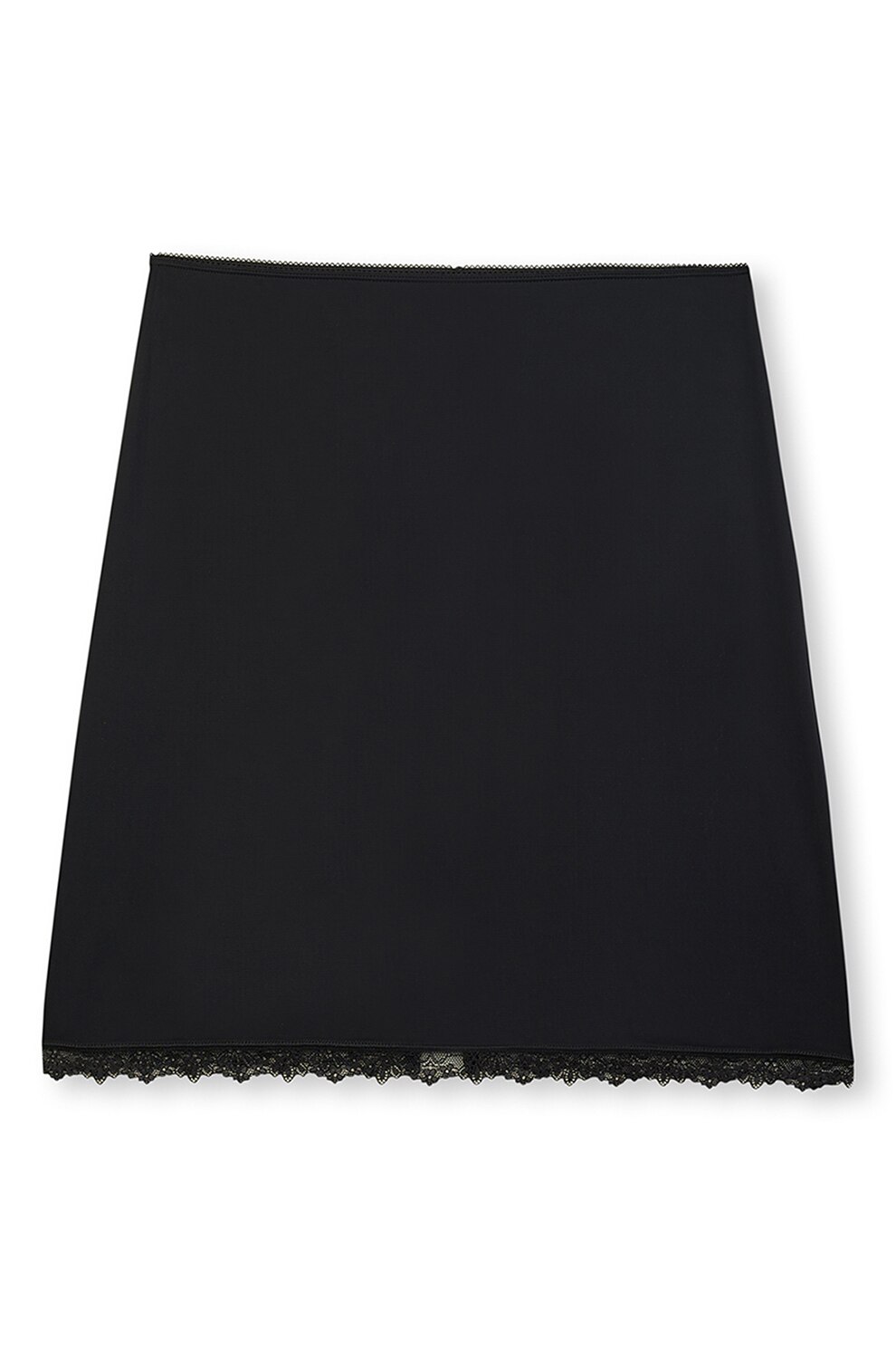 DAGI, Jupa cu insertii din dantela, Negru, XL