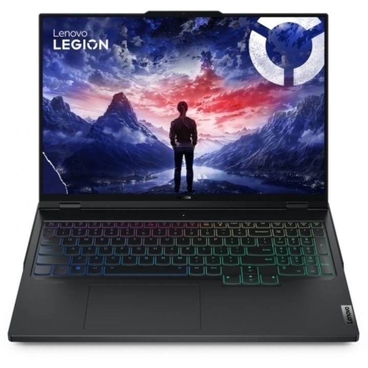 Lenovo Legion Pro 7 laptop, 16" WQXGA, Intel® Core™ i9 14900HX 5,8 GHz-ig, 32 GB RAM DDR5 5600, 1 TB SSD, NVIDIA® GeForce® RTX 4090 16 GB, Free Dos, Fekete