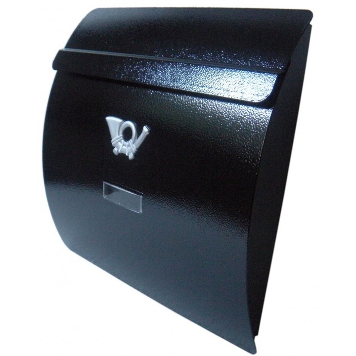 Cutie postala METALBUD WA1P, 36x37,5x7,5cm, neagra, cu logo si vizor transparent