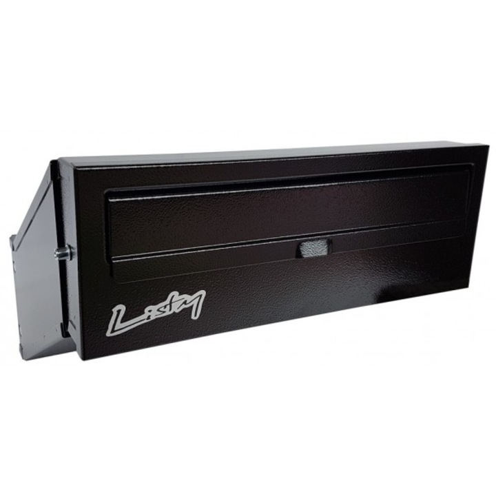 Cutie postala incorporata, Metalbud, neagra, 11x30x23-40cm, 2,5x26cm, 2 chei