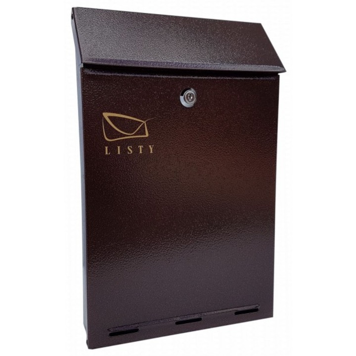 Cutie postala C-4 METALBUD, 38,5x24,5x6,5cm, metal, cu incuietoare cromata, 2,1kg