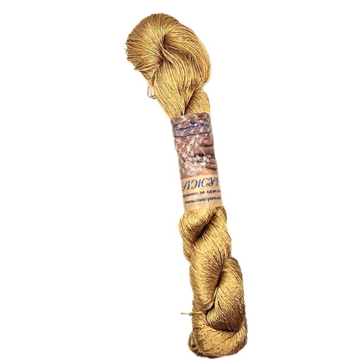 Set 3 buc fir textil Stenli Ajur auriu - cod 630, 100g/500m