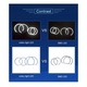Készlet Angel Eyes LED COTTON BMW X5 E53 Facelift az eredeti gyűrűk cseréjéhez 2x127mm + 2x146mm Xenon Bright