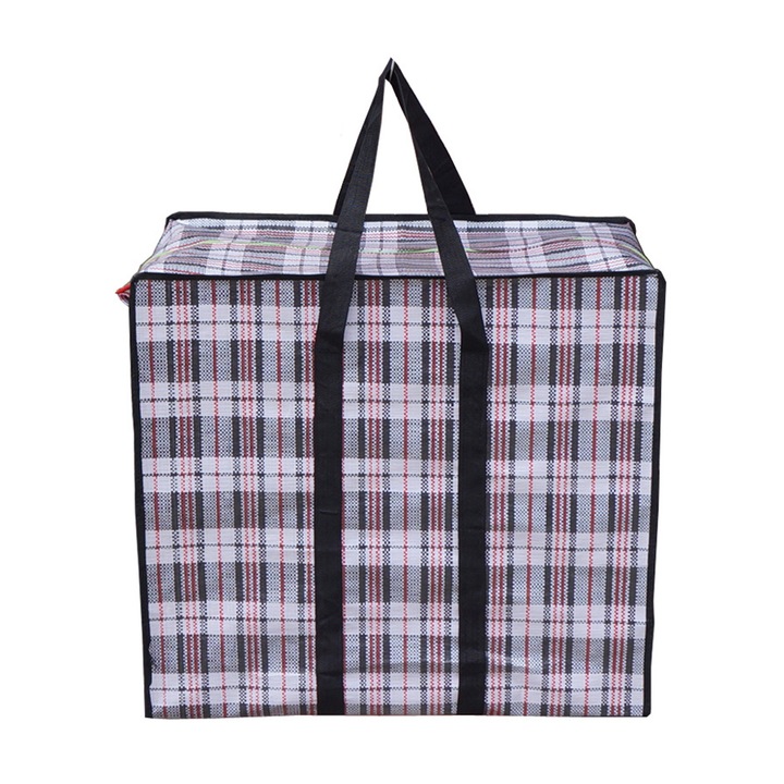 Sacii de depozitare reutilizabili, Enforose, design elegant, extra mari, 70x70x30cm, culoare acaju inchis