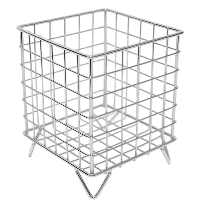 KkvoGmle кошница за съхранение, неръждаема стомана, 13.5x13.5x16cm, сребриста