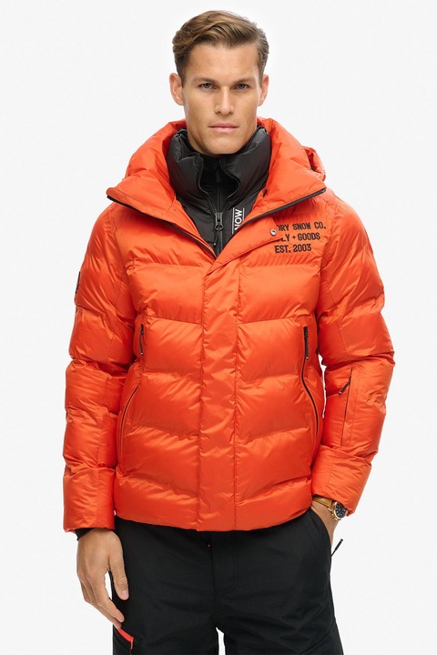 Superdry & Co, Подплатено зимно яке с качулка, Мандарина, 2XL