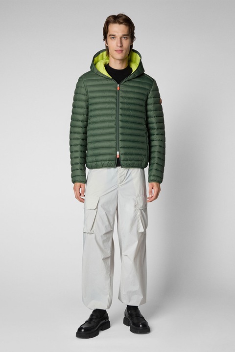 Save The Duck, Steppelt télikabát kapucnival, Sötétzöld, L