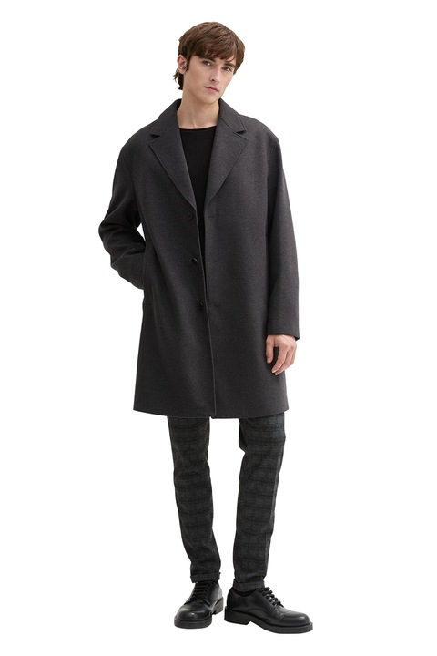 Tom Tailor, Палто с вълна, Антрацитно сиво, XL