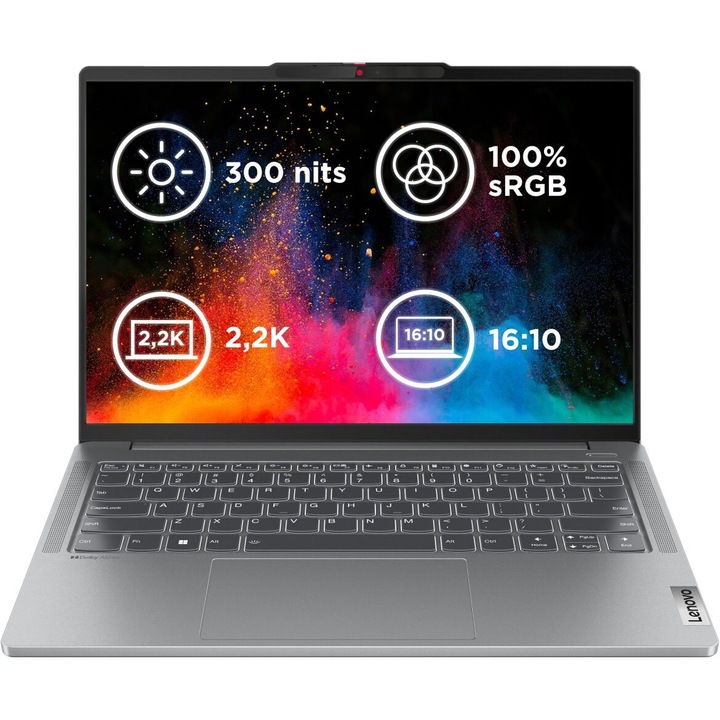 Laptop Lenovo IdeaPad Pro 5 14ARP8, 14" 2.2K 2240x1400 IPS 300nits, AMD Ryzen 7 7735HS 8-core, 16 GB DDR5, 512 GB SSD m2 PCIe, AMD Radeon 680M Graphics, Windows 11 Home, Aluminium Case 1.46 kg Arctic Grey