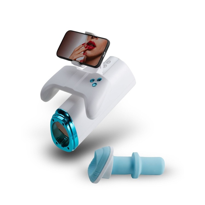 Мъжки мастурбатор, мултисензорно отопление, вибрация, 3D вагина, дълбоко гърло, с геймпад, стойка за телефон