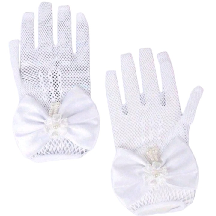 Manusi din plasa alba pentru copii ocazii speciale