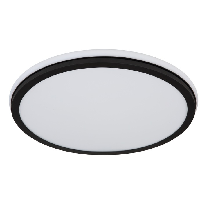 Plafoniera Globo Jaxxi, metal, negru, telecomanda, LED CCT+RGB, 40W