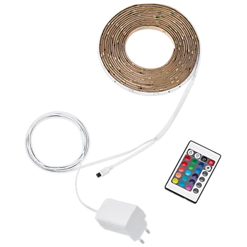 Banda LED RGB Philips, cu telecomanda, 10W, 250 lm, 5m