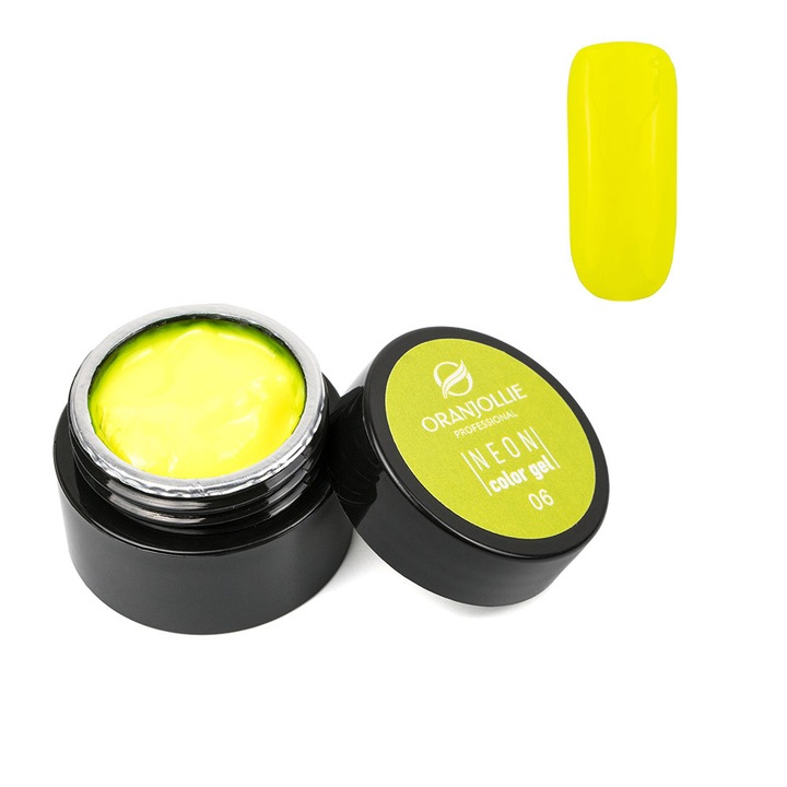 Gel UV pentru Unghii, Tip Neon, Nail Art, Densitate Ridicata, Modelare usoara, Cod culoare Nr.06, 5g