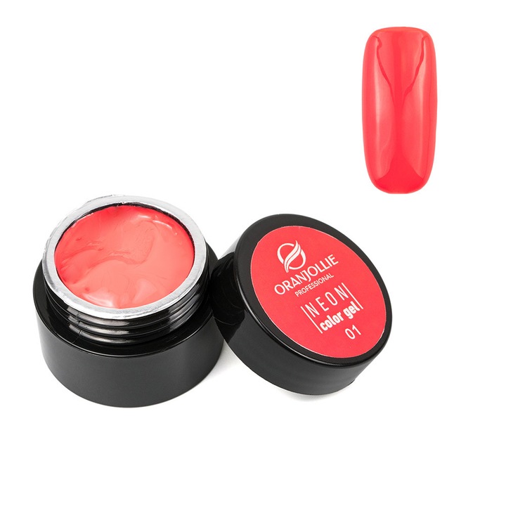 Gel UV pentru Unghii, Tip Neon, Nail Art, Densitate Ridicata, Modelare usoara, Cod culoare Nr.01, 5g