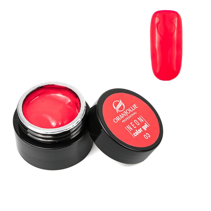 Gel UV pentru Unghii, Tip Neon, Nail Art, Densitate Ridicata, Modelare usoara, Cod culoare Nr.03, 5g