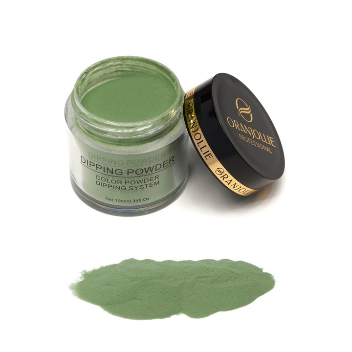 Pudra Acrilica pentru Manichiura Fara Lampa UV, Dipping Powder Nr.071, Verde inchis, 10g