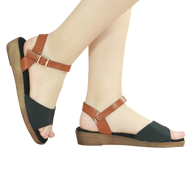 LX53 fekete platform szandal 105486, Fekete