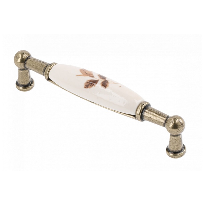 Maner metalic - 728B - antichizat portelan - floare toamna