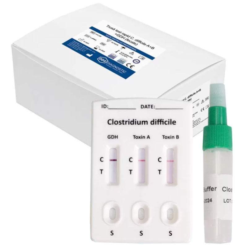 Test rapid Clostridium Difficile A+B+GDH(mat.fecale) DDS Diagnostic, uz ...