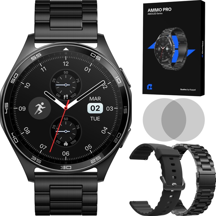 Ceas smartwatch barbati, Qualtec by Koppel®, ecran AMOLED - Main Image