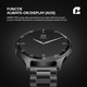 Ceas smartwatch barbati, Qualtec by Koppel®, ecran AMOLED 1.43", rezolutie 466x466, inteligent, fitness, sport, rezistent apa 3ATM, smart, notificari, wireless, apel Bluetooth, microfon HD, limba romana, curea metalica, 2 bratari incluse, AMMO PRO, negru