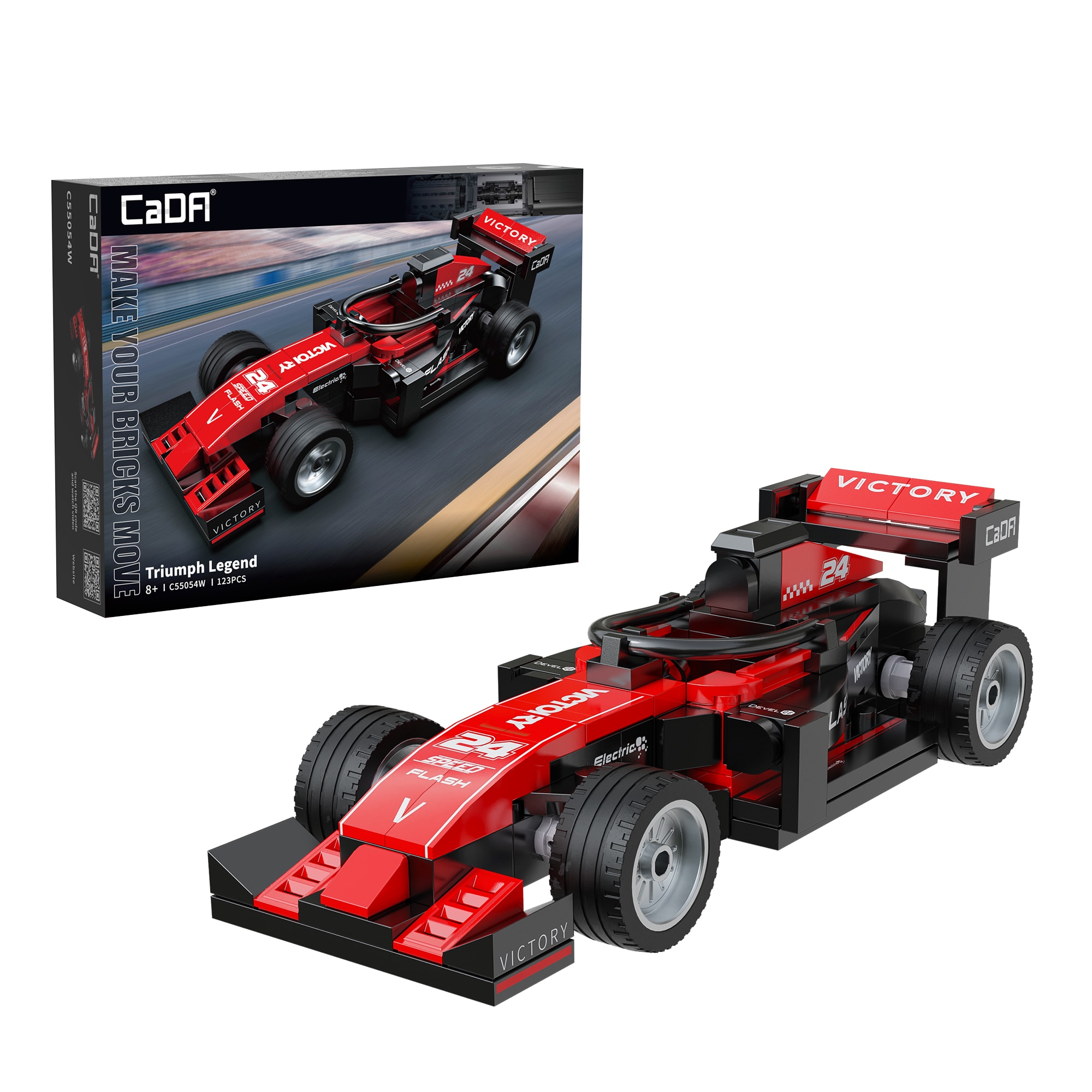 Set constructie CaDa - Masinuta Triumph Legend, C55054W, 123 piese