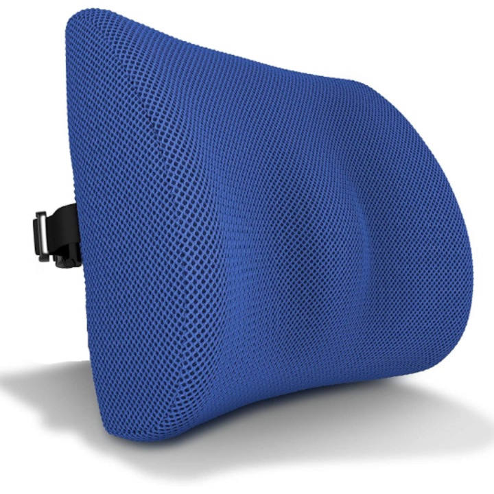 Perna ortopedica lombara cu suport complet, spuma cu memorie husa respirabila, pentru scaun birou sau masina, elimina