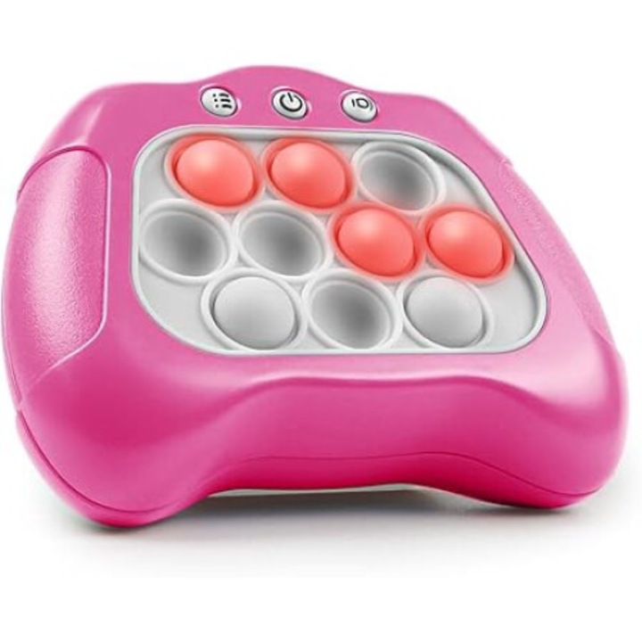 Jucarie Pop It Electronica Dalimag, 200 de Nivele Diferite, Antistres, Senzoriala, Ajuta Memoria si Indemanarea, Lumini si Sunet, 13 x 11 cm, Rosu