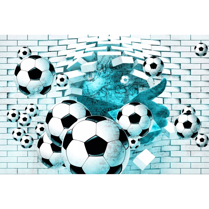 Fototapet, modern, pentru perete, pentru copii, Fototapet, pentru living, mingi, perete, decorare, 260x390 cm
