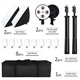 Kit de 2 softboxuri, soclu de 4 becuri, 2 trepiezi reglabili 200 cm, 8 becuri LED 20W, geanta de transport inclusa, Dactylion®
