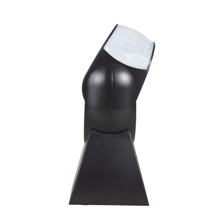 Senzor de miscare exterior cu infrarosu Maclean MCE241 B, telecomanda, IP44, 12 m, 1200W, unghi 180°, senzor de amurg, reglare LUX si temporizare, economisire energie