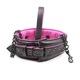 Set BDSM Sweet Chain 3 Piese, Catuse pentru Maini si Picioare, Zgarda si Lesa, Piele Ecologica, Bondage Play, Negru si Roz
