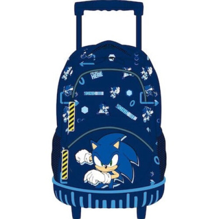 Troler scoala Sonic The Hedgehog 2024, 36x49x24 cm Albastru