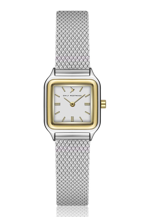 Emily Westwood, Rozsdamentes acél karóra hálós szíjjal, Ezüstszín, Aranyszín