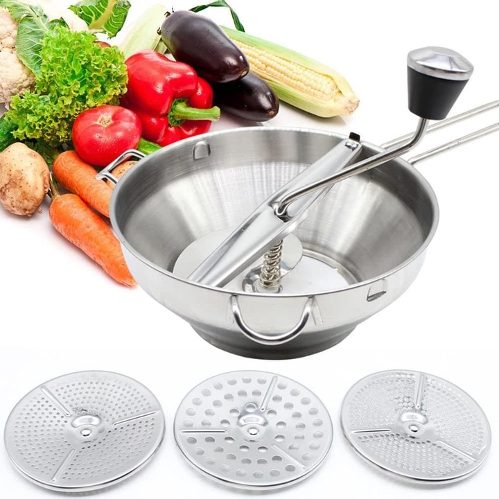 Pasator, Tovbmup, Inox, 3 site, 19.5 cm, Argintiu