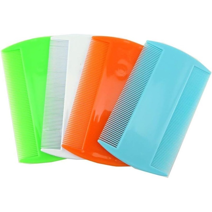 4 db kisállat fésű szett, Jormftte, válogatott színek, keskeny fogazatú kialakítás