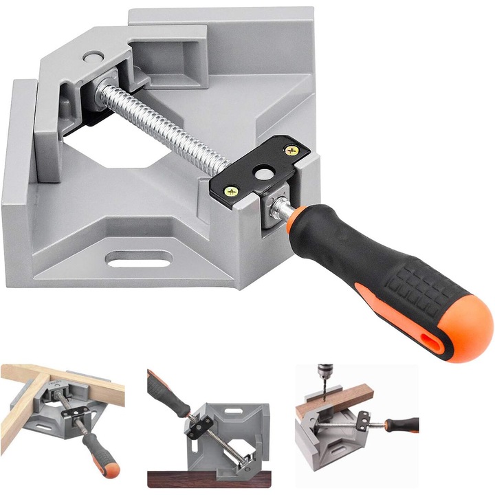 Clema de 90 de grade, AMRINUGL, constructie din aliaj de aluminiu, maner TPR, utilizare grea