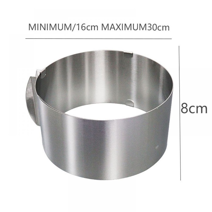 Állítható tepsi, 6-12 hüvelyk, magassága 8 cm