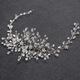 Clama de par pentru mireasa cu decoratiuni de cristal artificial, JENUOS®, 30 cm, forma ajustabila, Argintiu